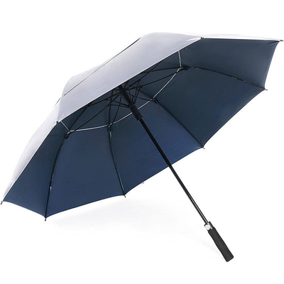 Um guarda-chuva de golfe de camada dupla A mais recente invenção de prata de titânio para fornecimento transfronteiriço