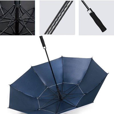 Um guarda-chuva de golfe de camada dupla A mais recente invenção de prata de titânio para fornecimento transfronteiriço