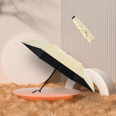 Material Pongee 5K 19 polegadas guarda-chuva japonesa tripla dobrável para proteção contra chuva e sol