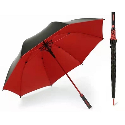 Logotipo personalizado guarda-chuva de golfe à prova de vento com tecido de nylon 190T e tamanho 8k 27inch