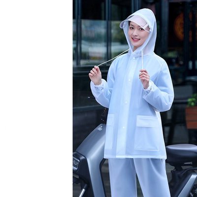 Rainwear para Mulheres Motocicleta de Tempestade Pessoal Vehículo Elétrico Traje de Trabalho Integrado