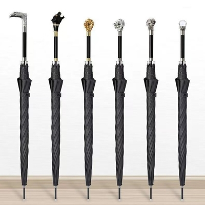 Cabeça de Animal Japonês Preto Custom Straight Bar Paraguas para Personalidades Criativas