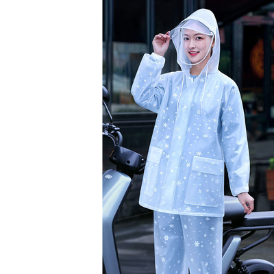 Rainwear para Mulheres Motocicleta de Tempestade Pessoal Vehículo Elétrico Traje de Trabalho Integrado