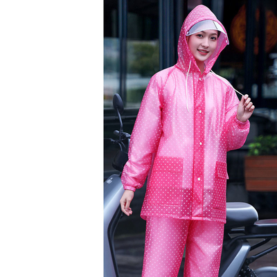 Rainwear para Mulheres Motocicleta de Tempestade Pessoal Vehículo Elétrico Traje de Trabalho Integrado
