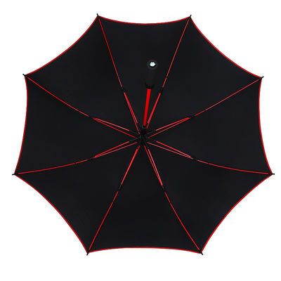 Adulto guarda-chuva de golfe vermelha personalizada com protecção solar impermeável e resistente ao vento