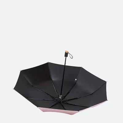 Proteção solar UV Vinil Mulher Três guarda-chuva de sol dobrável com impressão de desenhos personalizados