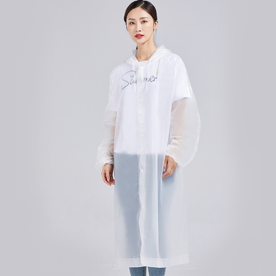 Produtos de pesca 100% EVA tecido impermeável casaco de chuva com logotipo personalizado e moda leve