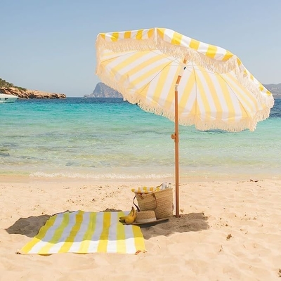 Large Pop Up Anti-UV portavel sombra de sol tenda de praia com logotipo personalizado moldura de fibra de vidro