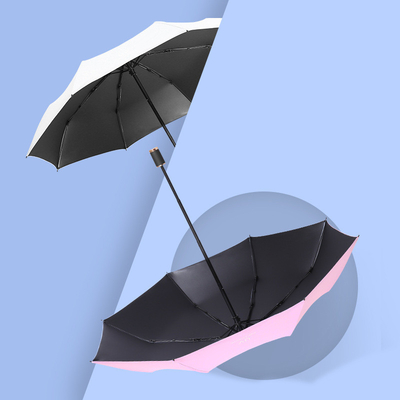 Logotipo personalizado de guarda-chuva dobrável para protetor solar e proteção contra chuva em todos os negócios climáticos