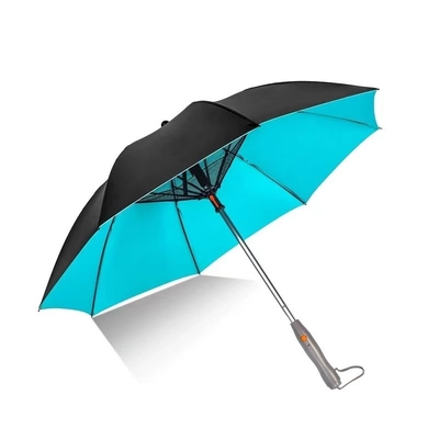 Seu guarda-chuva de viagem UV Protect Auto Open com carregador USB e logotipo personalizado