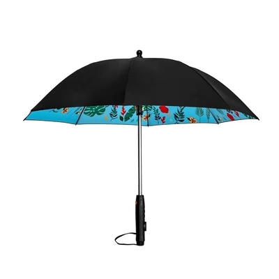 Seu guarda-chuva de viagem UV Protect Auto Open com carregador USB e logotipo personalizado