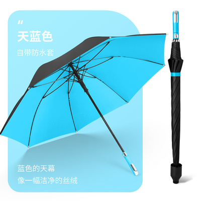 Um guarda-chuva de presente de negócios 27 polegadas 8k Fibra de vidro guarda-chuva de golfe com função de pendurar e logotipo
