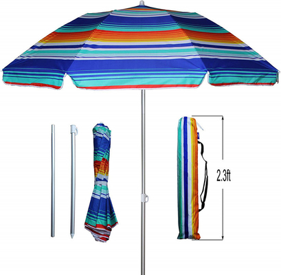 Um guarda-chuva elegante para o pátio com toalhas e impressão de logotipo personalizado