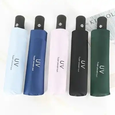 Impressão de logotipo personalizado guarda-chuva triplo com eixo de metal Logotipo de carro Regalo e promoção