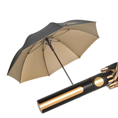 120cm Diâmetro aberto X103 UV Proteção de revestimento dourado guarda-chuva para negócios e golfe