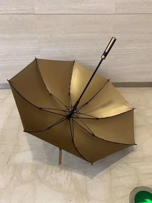 120cm Diâmetro aberto X103 UV Proteção de revestimento dourado guarda-chuva para negócios e golfe