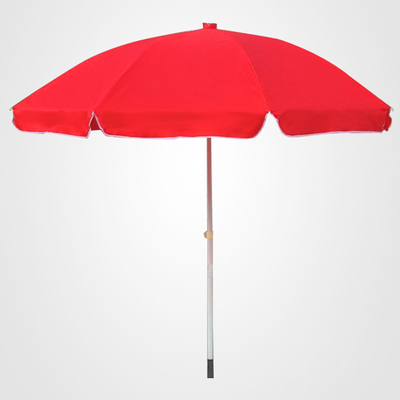 Um guarda-chuva de praia de sol com inclinação de botão e impressão de logotipo personalizado