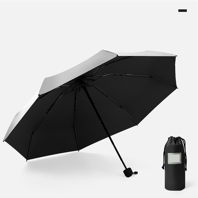Mini guarda-chuva manual de bolso com logotipo personalizado e costelas de fibra de vidro de alumínio