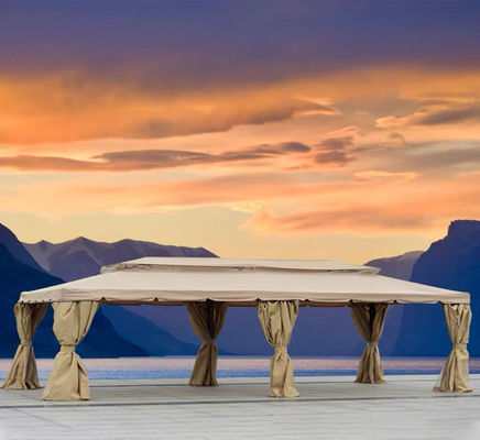 Pavilhão ao ar livre Four Corner Umbrel Roma Tenda para estande de restauração Campanha publicitária