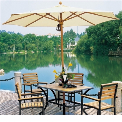 Dicas de plástico Praia de madeira Patio Café Jardim Piscina Restaurante ao ar livre guarda-chuva All in 1