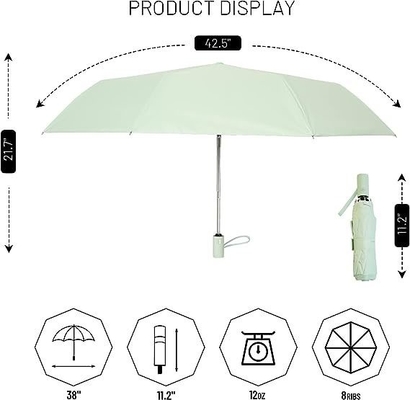 Grande guarda-chuva automaticamente dobrável de proteção solar e chuva com design de camada dupla