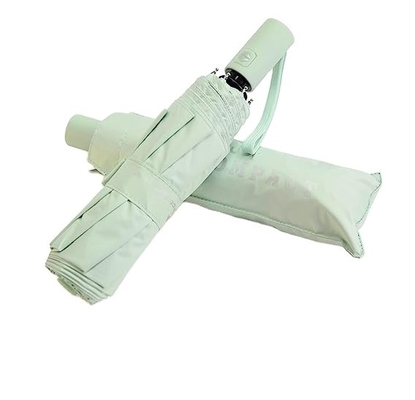 Grande guarda-chuva automaticamente dobrável de proteção solar e chuva com design de camada dupla