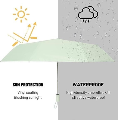 Grande guarda-chuva automaticamente dobrável de proteção solar e chuva com design de camada dupla