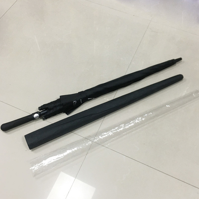 Indústria Controle manual publicidade refletiva guarda-chuva de golfe com costelas de fibra de vidro