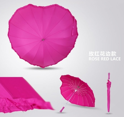 Guarda-chuva de festa para adultos com logotipo personalizado e design único em forma de coração