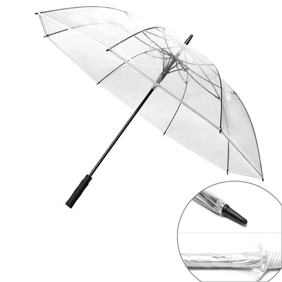 Um guarda-chuva extra grande e à prova de vento de PVC Um guarda-chuva de golfe transparente com logotipo personalizado