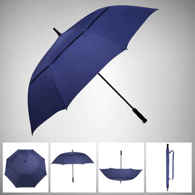 Um guarda-chuva de publicidade personalizado de estilo americano com camadas duplas e impressão de logotipo