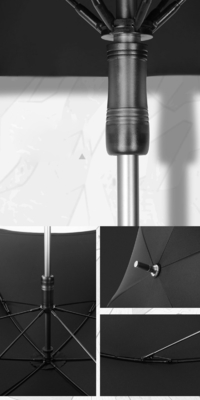 Logotipo personalizado Um guarda-chuva à prova de vento com design em forma de flor e moldura especial