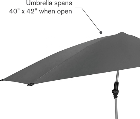 Usos ao ar livre, acampamento, praia, esporte, guarda-chuva Versa com SPF 50 e clip Universal