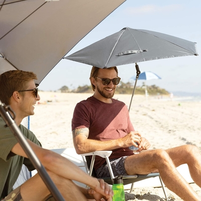 Usos ao ar livre, acampamento, praia, esporte, guarda-chuva Versa com SPF 50 e clip Universal