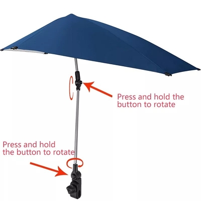 Guarda-chuva de cadeira de rodas de controle manual com guarda-sol UV e personalização ágil da cadeia de suprimentos