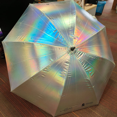 Impressão de logotipo personalizado guarda-chuvas à prova de vento com proteção UV e desenho laser deslumbrante