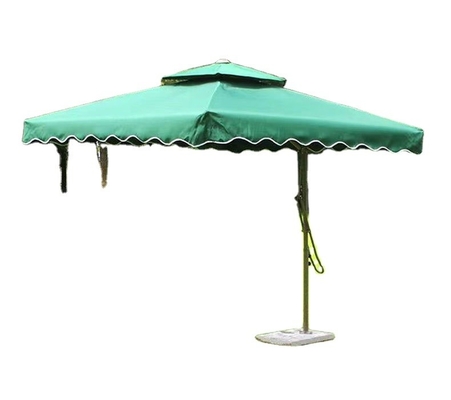 Tudo em um Função Branca de Potência revestida de aço Quadro Sombrinha de Sol com Tassels