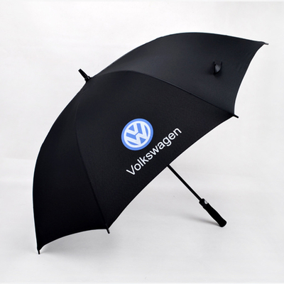 Jinjiang 30 polegadas guarda-chuva de golfe com grandes logotipos à prova de vento e estilo de design clássico