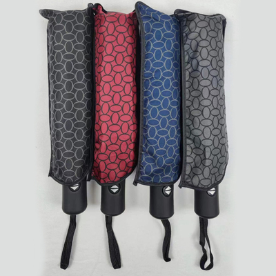 Adultos Stock 3 Fold Windproof guarda-chuva automática com tudo em uma função BSCI