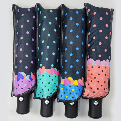 Adultos Stock 3 Fold Windproof guarda-chuva automática com tudo em uma função BSCI
