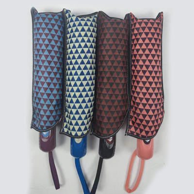 Adultos Stock 3 Fold Windproof guarda-chuva automática com tudo em uma função BSCI