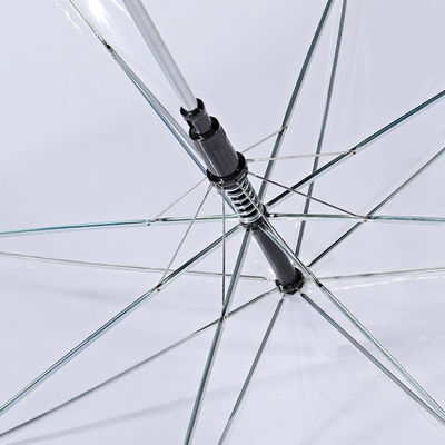 Produto de guarda-chuva de plástico Parapluie aberto automático Padrão Direito POE Guarda-chuva transparente