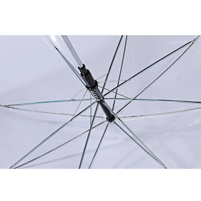 Produto de guarda-chuva de plástico Parapluie aberto automático Padrão Direito POE Guarda-chuva transparente
