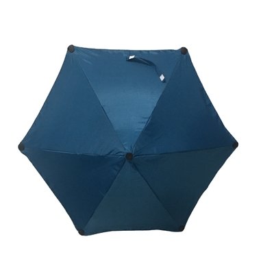 6 costelas redondo clip guarda-chuva solar giratório UV guarda-chuva Sliver revestimento e logotipo personalizado