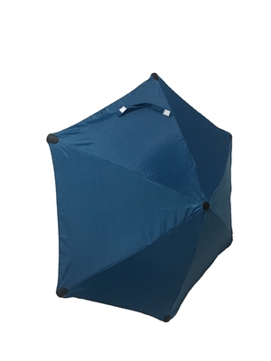 6 costelas redondo clip guarda-chuva solar giratório UV guarda-chuva Sliver revestimento e logotipo personalizado