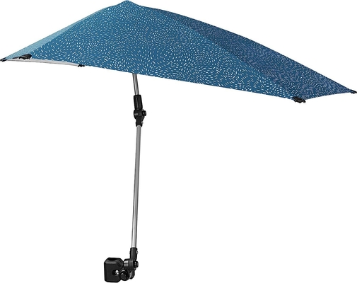 6 costelas redondo clip guarda-chuva solar giratório UV guarda-chuva Sliver revestimento e logotipo personalizado