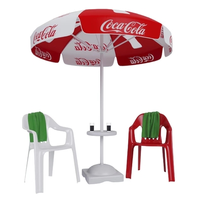 Porta-Copas PP e Acessórios de bandeja de plástico para guarda-chuva de praia ao ar livre de estilo minimalista