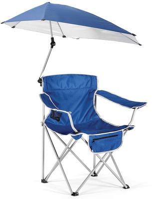 Poltrona de praia portátil com guarda-chuva ajustável e cor personalizada 50*50*80cm