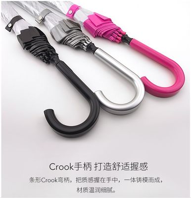 Um guarda-chuva de chuva de plástico de PVC claro para adultos Apollo Design minimalista