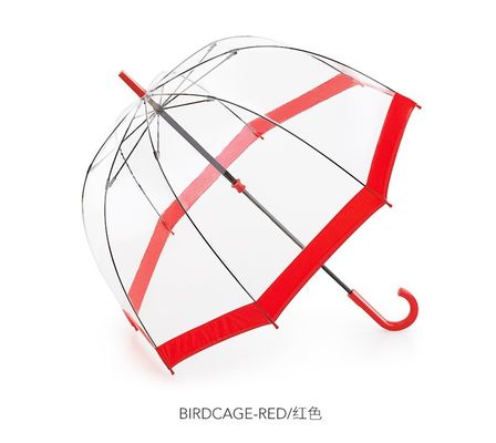 Um guarda-chuva de chuva de plástico de PVC claro para adultos Apollo Design minimalista